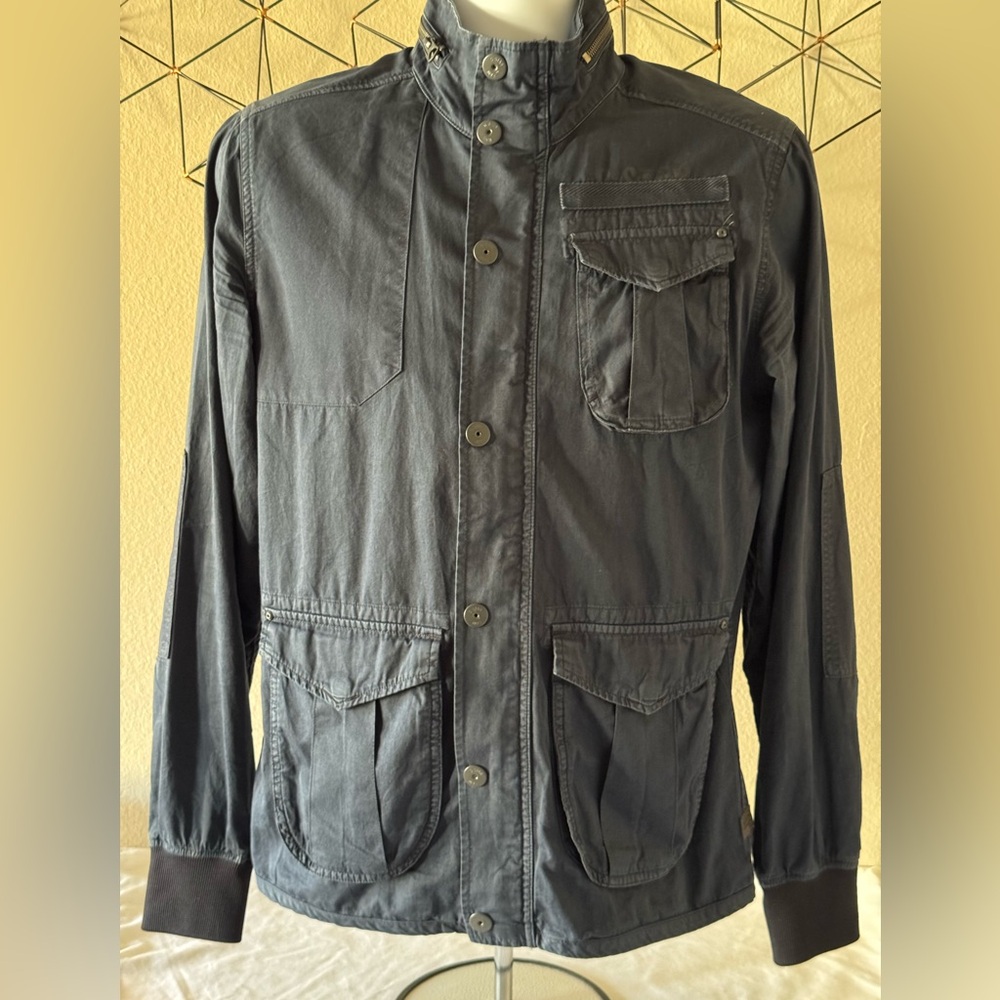 G STAR RAW DENIM Amundsen Premium Cargo Lightweight Overshirt - Navy 

Men’s M